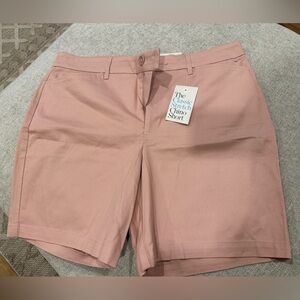 NWT Croft & Barrow Women's Mid Rise Pink Shorts